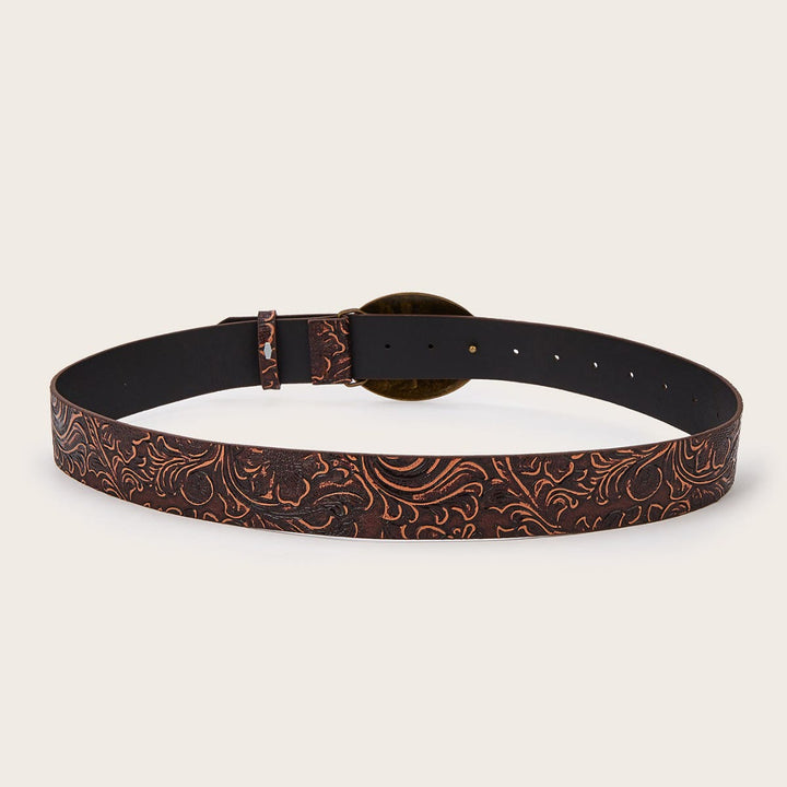 Ceinture en cuir à motif floral gravé Western Charm - image 4