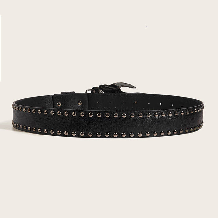 Ceinture en cuir cloutée avec griffes de squelette gothiques et crâne - image 3