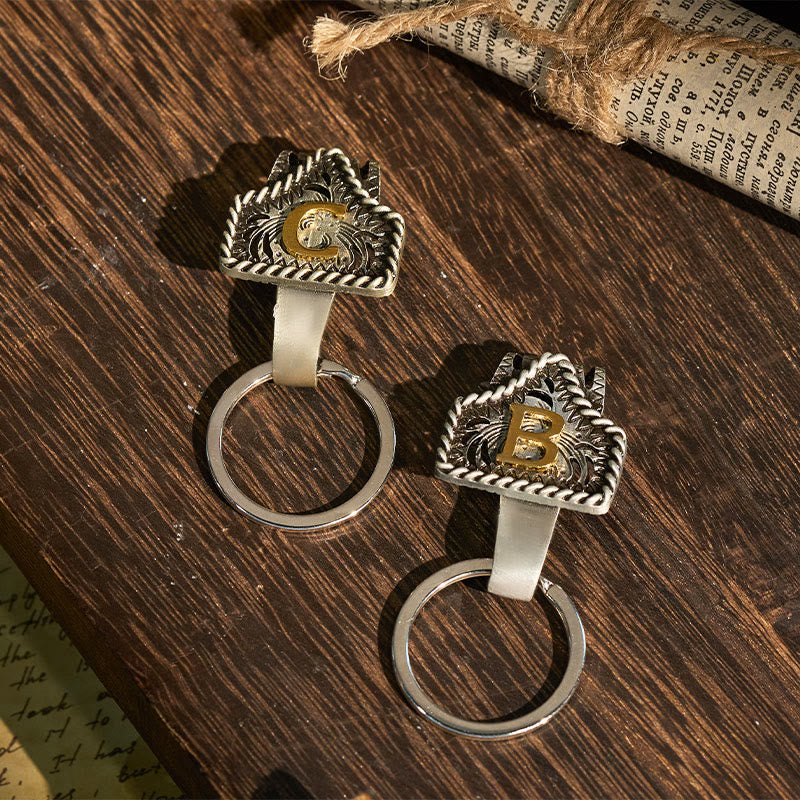 Porte-clés rétro western avec couteau en forme de clé - image 4