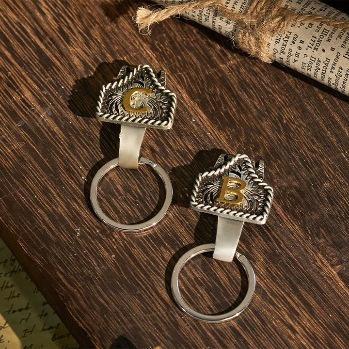 Porte-clés rétro western avec couteau en forme de clé - image 4