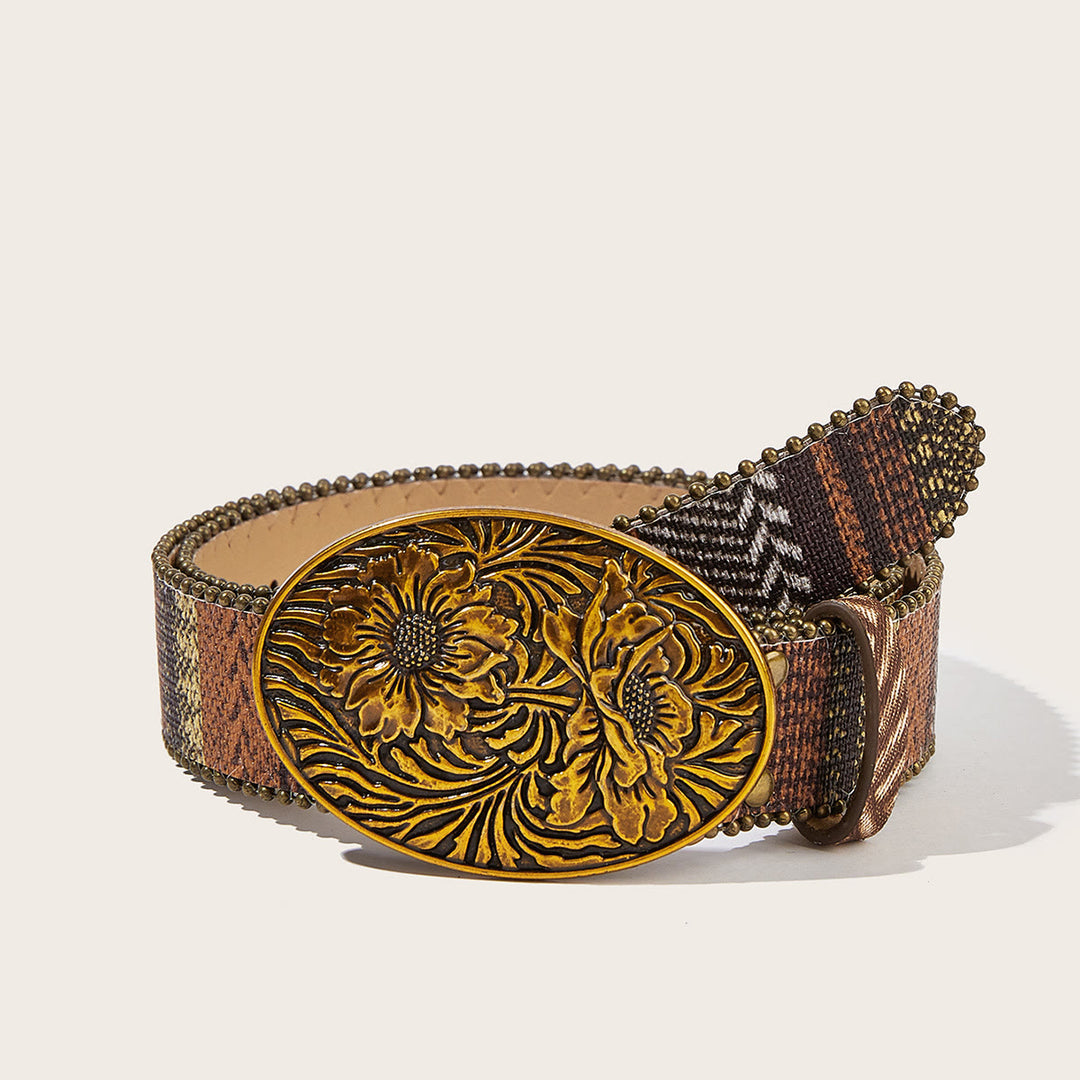 Ceinture tressée à boucle ovale rose style western romantique - Style n° 3 - 40 - image 4