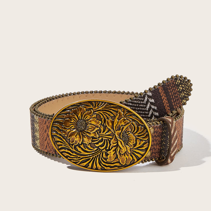 Ceinture tressée à boucle ovale rose style western romantique - Style n° 3 - 40 - image 4