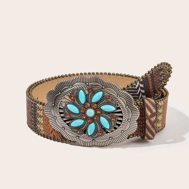 Ceinture tressée à boucle ovale rose style western romantique - Style n° 4 - 40 - image 6