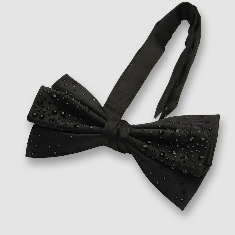 Nœud papillon formel vintage et créatif orné de diamants - image 1