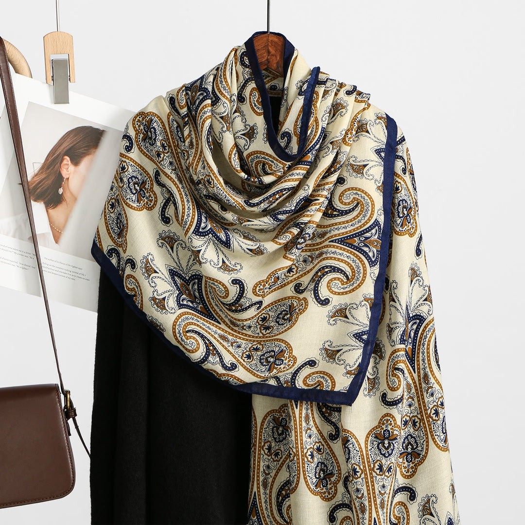 Châle fin à imprimé noix de cajou rétro pour femme - Style n° 1 - image 0