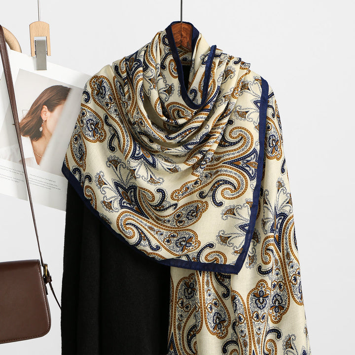 Châle fin à imprimé noix de cajou rétro pour femme - Style n° 1 - image 0