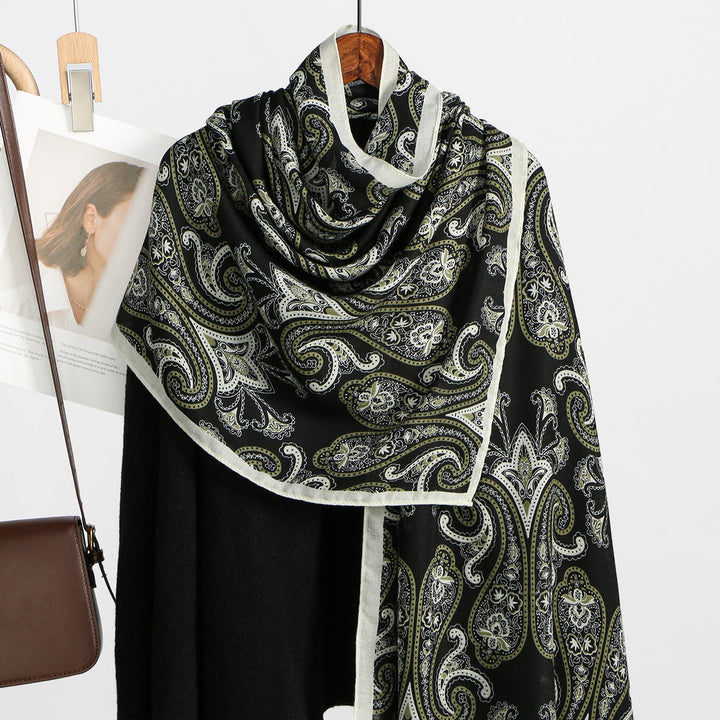 Châle fin à imprimé noix de cajou rétro pour femme - Style n° 2 - image 2