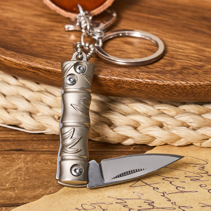 Couteau pliant western argenté, pendentif chapeau de cowboy, porte-clés - image 3