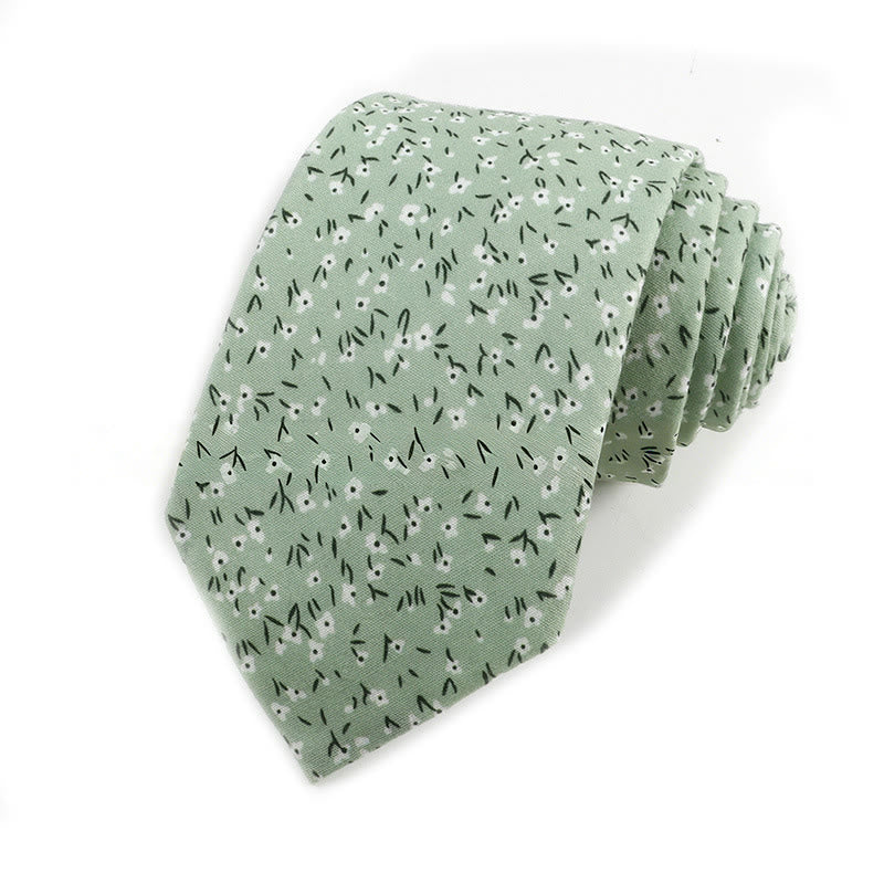 Cravate élégante vintage en coton imprimé floral pour homme - Style n° 2 - image 2
