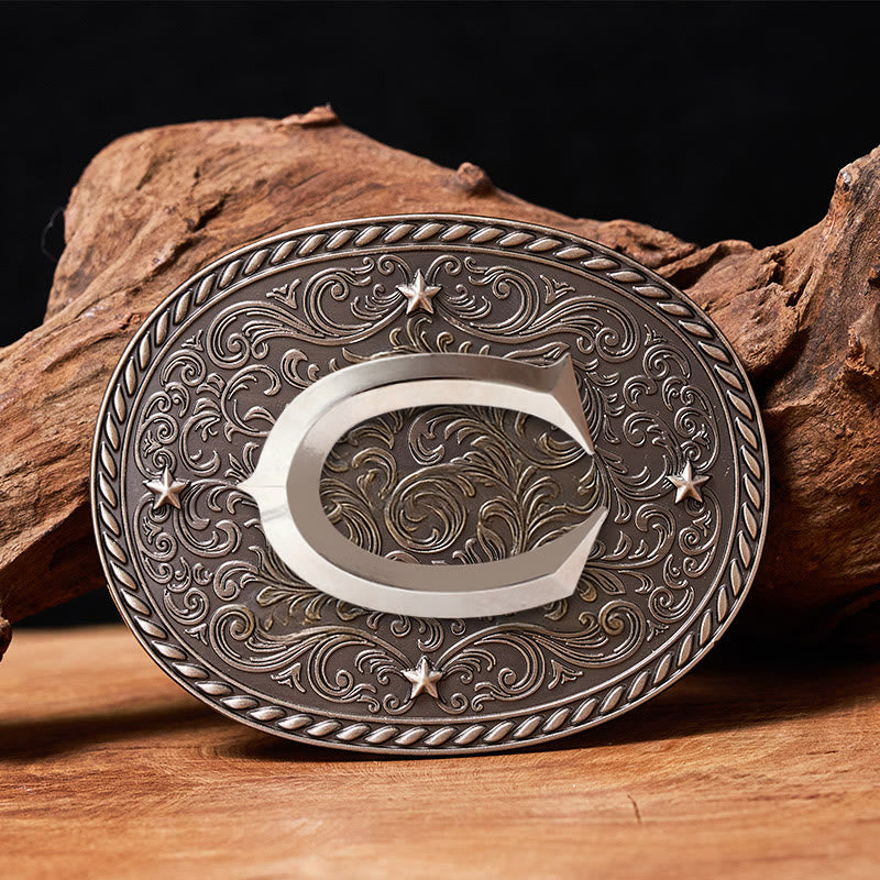 Ceinture en cuir pour homme, intemporelle, personnalisable avec une initiale et boucle argentée - C - Sans ceinture - image 5