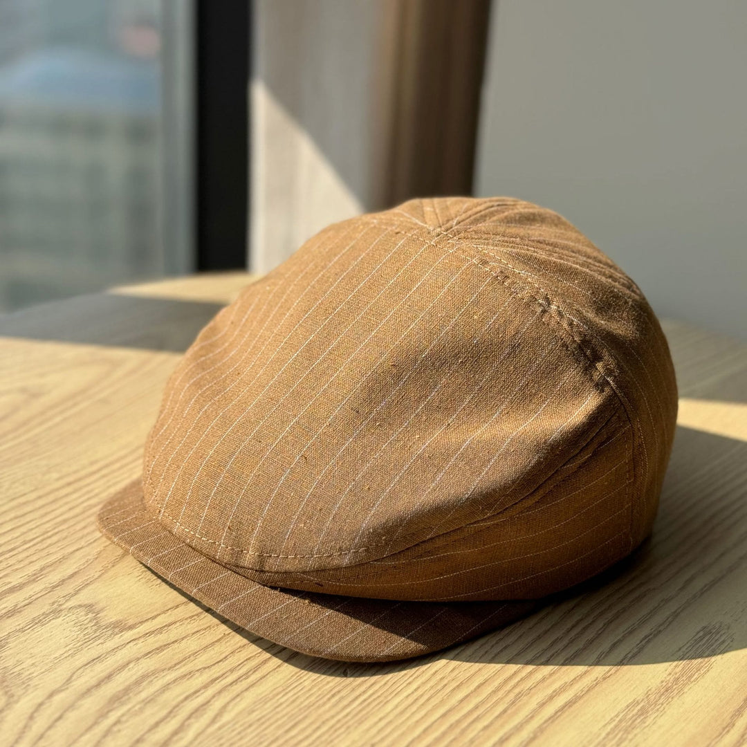 Béret léger vintage rayé et respirant - Kaki - Réglable (21 1/4"-23 5/8") - image 0