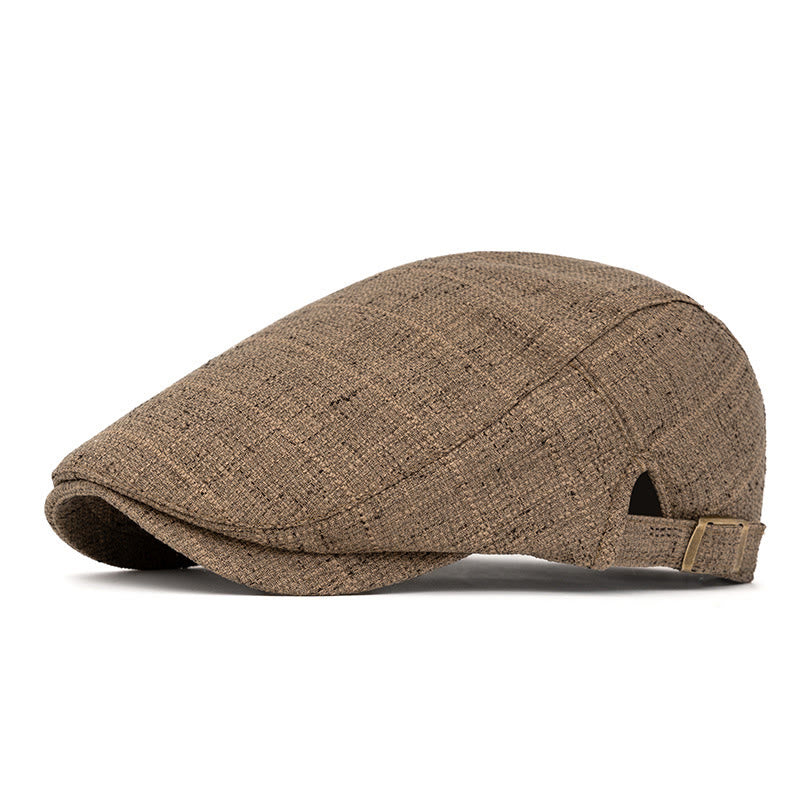 Béret d'été rétro à texture tissée ajustable - Café - Réglable (22"-24") - image 8