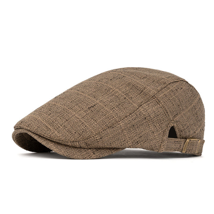 Béret d'été rétro à texture tissée ajustable - Café - Réglable (22"-24") - image 8