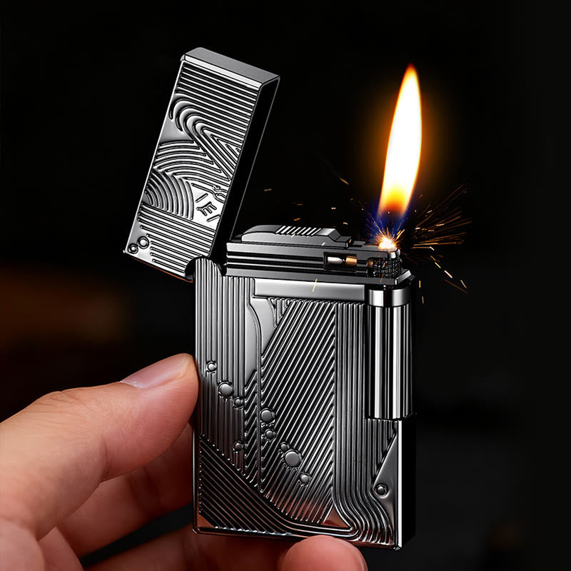 Briquet à butane en alliage sculpté de luxe - image 2