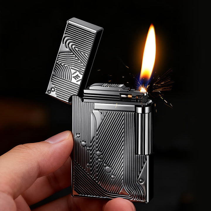 Briquet à butane en alliage sculpté de luxe - image 2