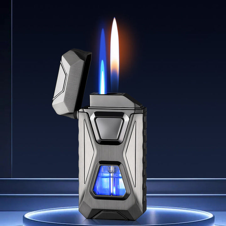 Quatre modes d'allumage, double flamme intelligente, chargement et briquet gonflable - Noir - image 0
