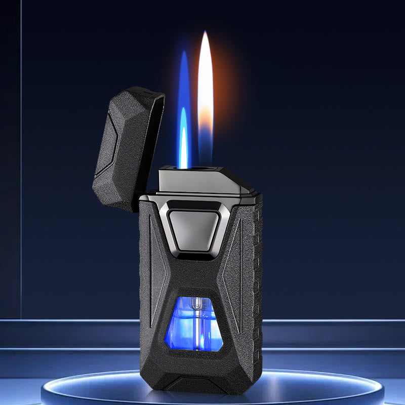 Quatre modes d'allumage, double flamme intelligente, chargement et briquet gonflable - Noir mat - image 5