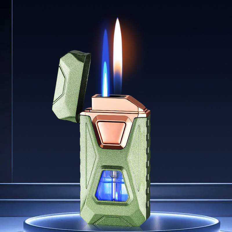 Quatre modes d'allumage, double flamme intelligente, chargement et briquet gonflable - Vert - image 7