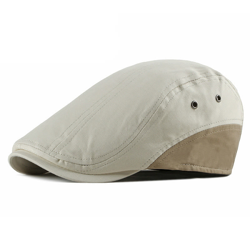 Béret d'été décontracté à empiècements contrastés et respirant - Blanc cassé - Réglable (21 5/8"-23 1/4") - image 5