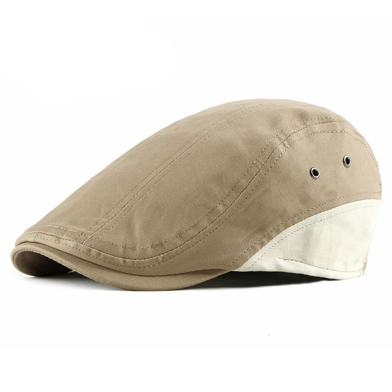 Béret d'été décontracté à empiècements contrastés et respirant - Kaki - Réglable (21 5/8"-23 1/4") - image 0