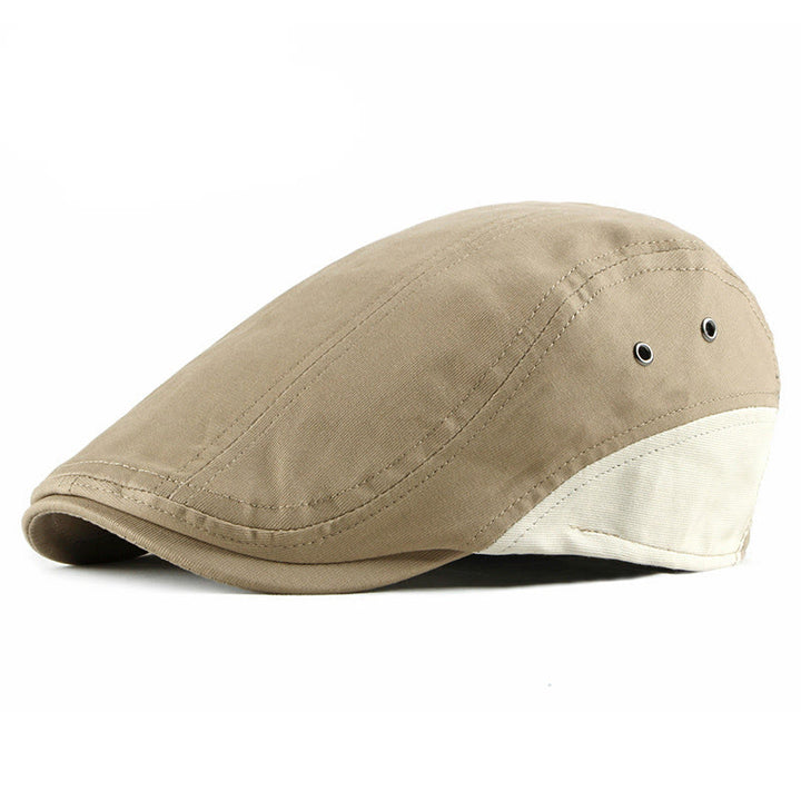 Béret d'été décontracté à empiècements contrastés et respirant - Kaki - Réglable (21 5/8"-23 1/4") - image 0