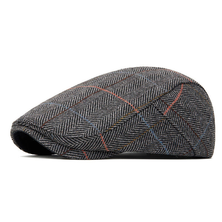 Béret léger à carreaux pour l'été - Gris - Réglable (22"-24") - image 5