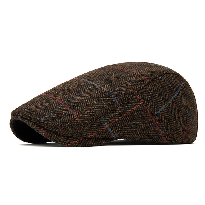 Béret léger à carreaux pour l'été - Café - Réglable (22"-24") - image 6