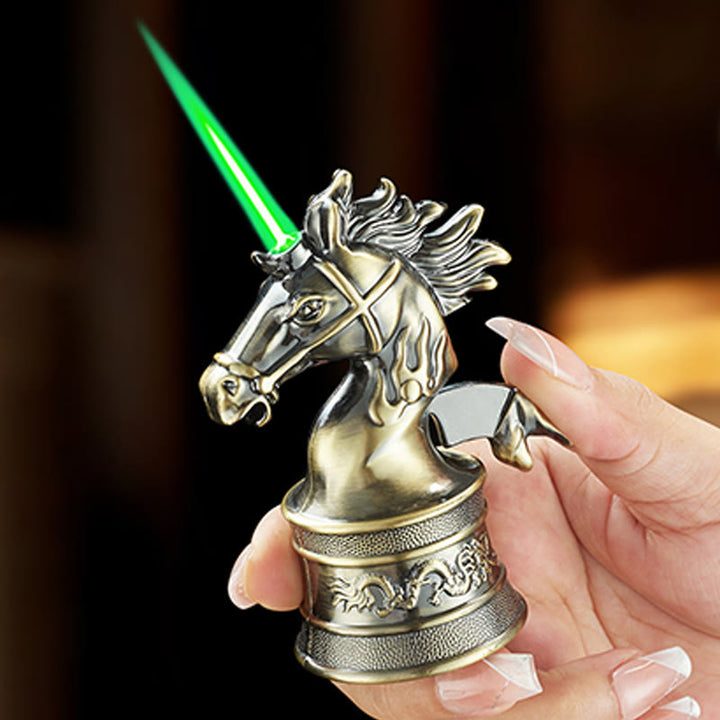 Briquet à butane coupe-vent en forme de tête de cheval - image 1