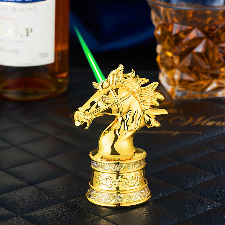 Briquet à butane coupe-vent en forme de tête de cheval - Doré - image 4
