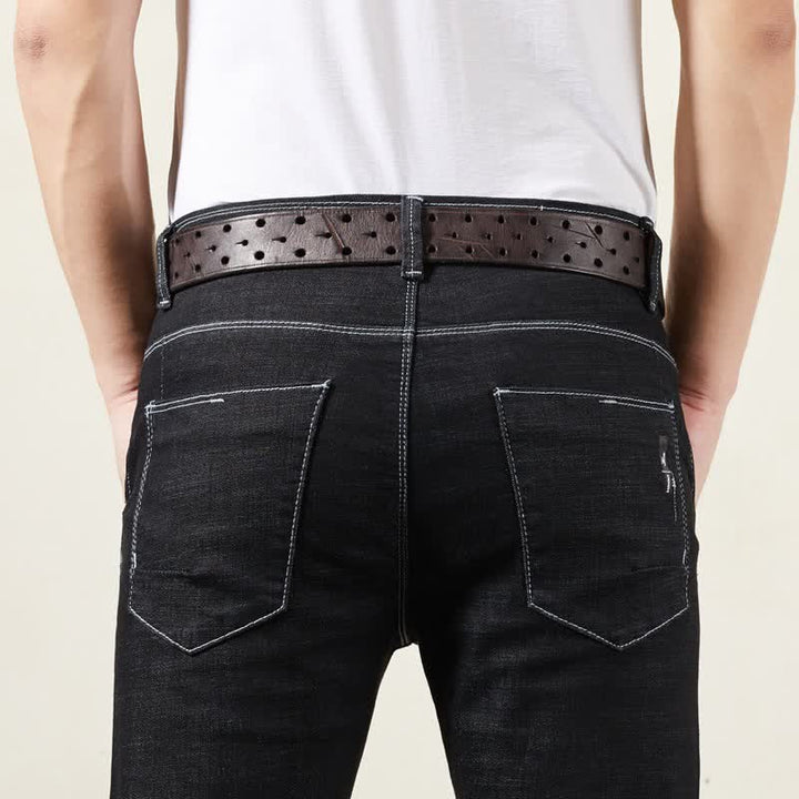 Ceinture de travail robuste en cuir à double boucle, style robuste - image 2