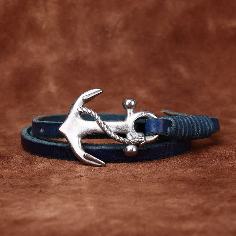Ceinture étroite en cuir pour femme avec boucle vintage à motif d'ancre nautique - image 18