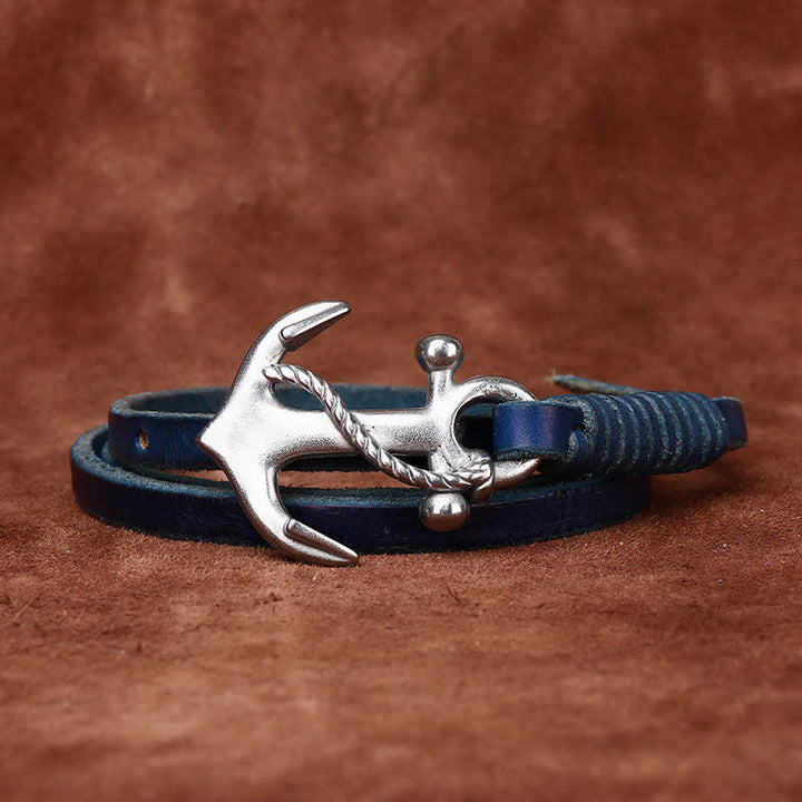 Ceinture étroite en cuir pour femme avec boucle vintage à motif d'ancre nautique - image 18