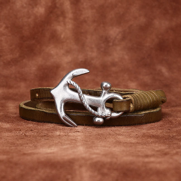 Ceinture étroite en cuir pour femme avec boucle vintage à motif d'ancre nautique - image 21