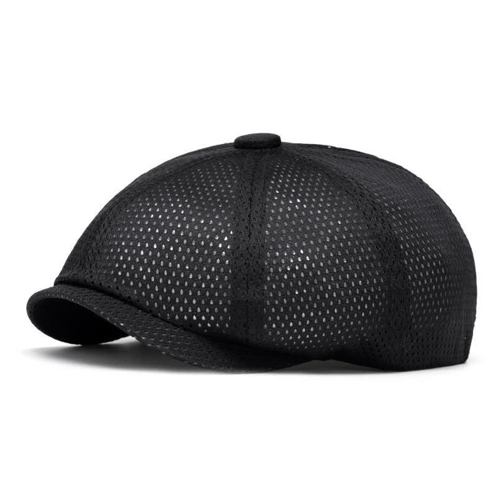 Béret d'été intemporel en maille respirante unie - Noir - M (22"-22 7/8") - image 8