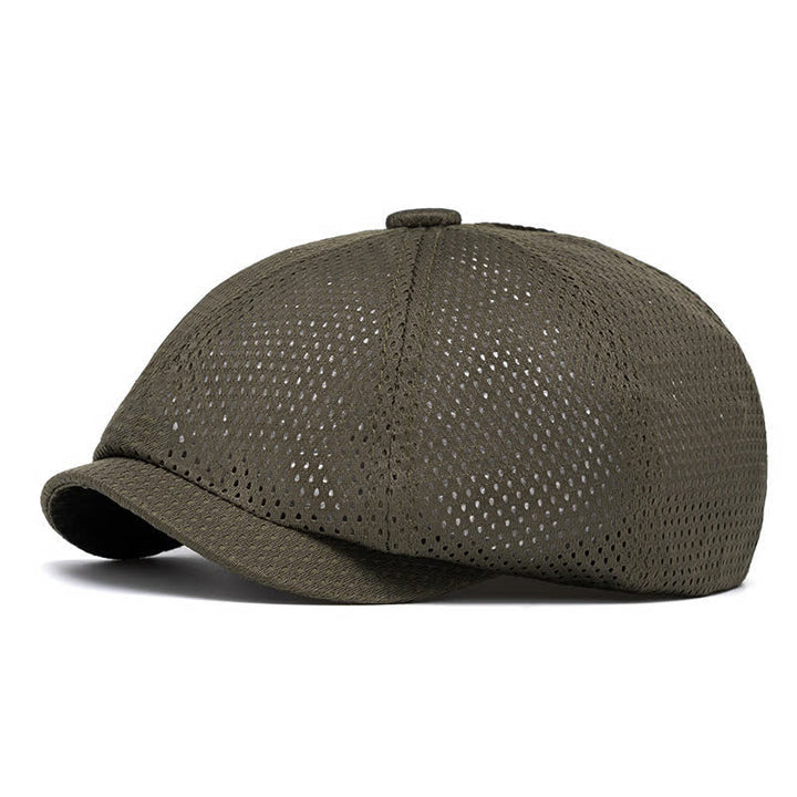 Béret d'été intemporel en maille respirante unie - Vert foncé - M (22"-22 7/8") - image 11