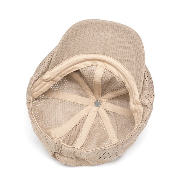 Béret d'été intemporel en maille respirante unie - image 7