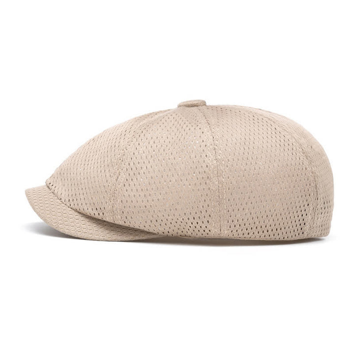 Béret d'été intemporel en maille respirante unie - image 4