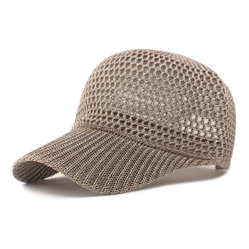 Casquette de baseball d'été classique, légère et décontractée en maille - Kaki - M (22"-22 7/8") - image 8