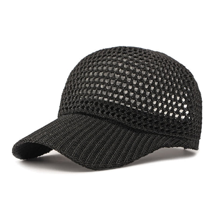 Casquette de baseball d'été classique, légère et décontractée en maille - Noir - M (22"-22 7/8") - image 6