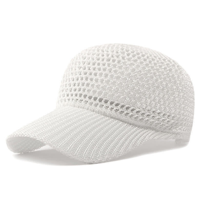 Casquette de baseball d'été classique, légère et décontractée en maille - Blanc - M (22"-22 7/8") - image 9