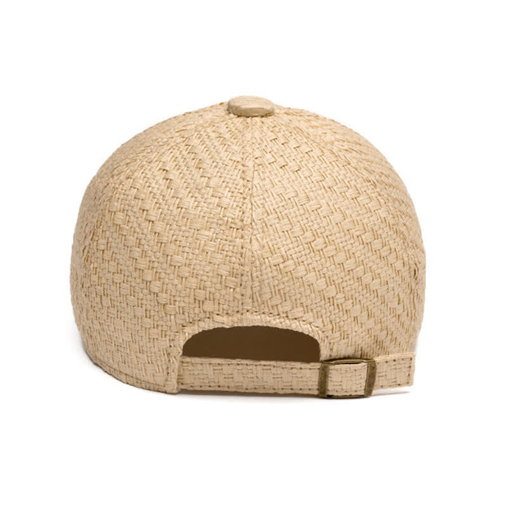 Casquette de baseball en paille tressée couleur naturelle pour l'été - image 6