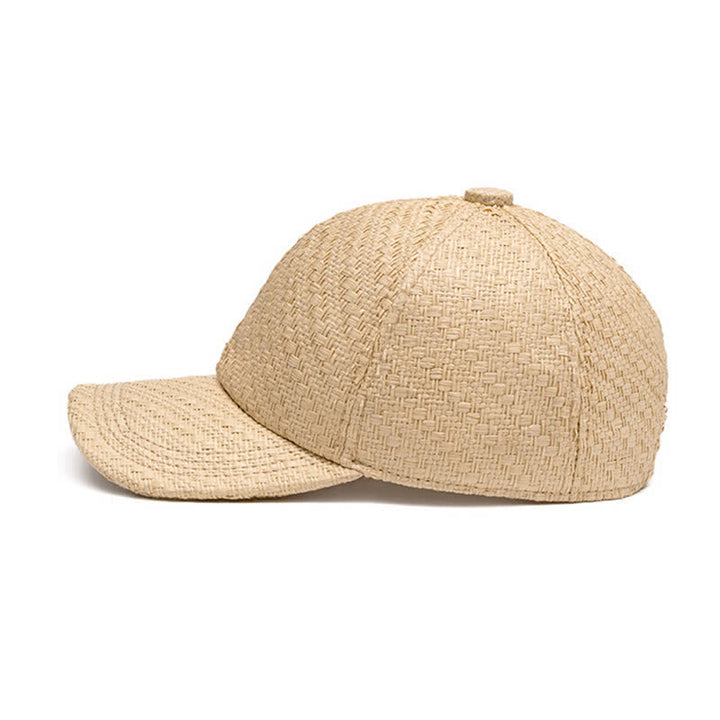 Casquette de baseball en paille tressée couleur naturelle pour l'été - image 5