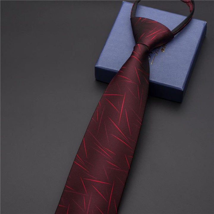 Cravate imprimée vintage pour homme avec pince à cravate sculptée - Style n° 8 - Argent - image 10