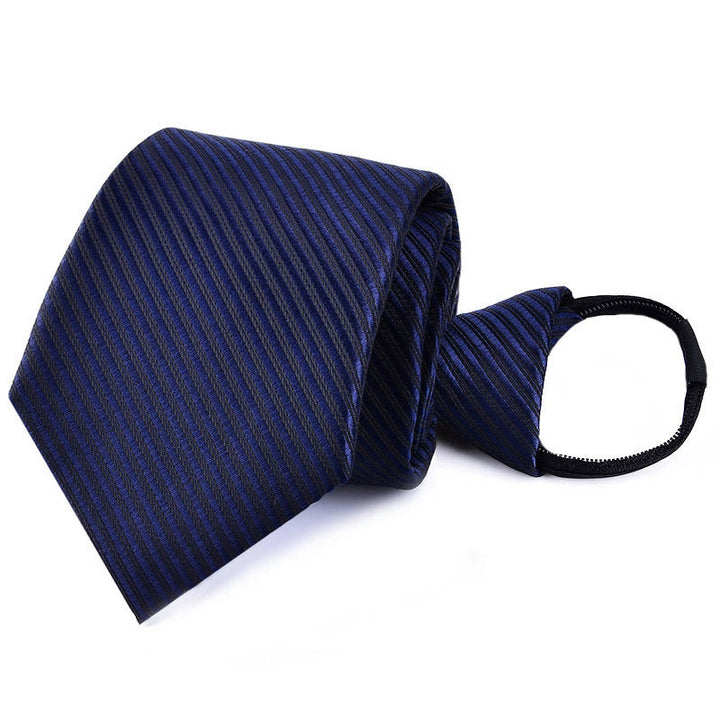 Ensemble cravate, pince à cravate et boutons de manchette en grès bleu de luxe pour homme - Style n° 8 - image 10