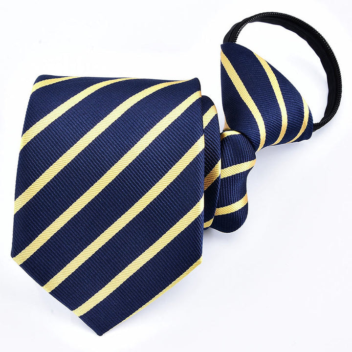 Ensemble cravate, pince à cravate et boutons de manchette en grès bleu de luxe pour homme - Style n° 3 - image 5