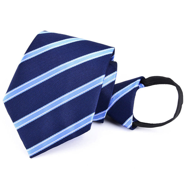 Ensemble cravate, pince à cravate et boutons de manchette en grès bleu de luxe pour homme - Style n° 6 - image 8