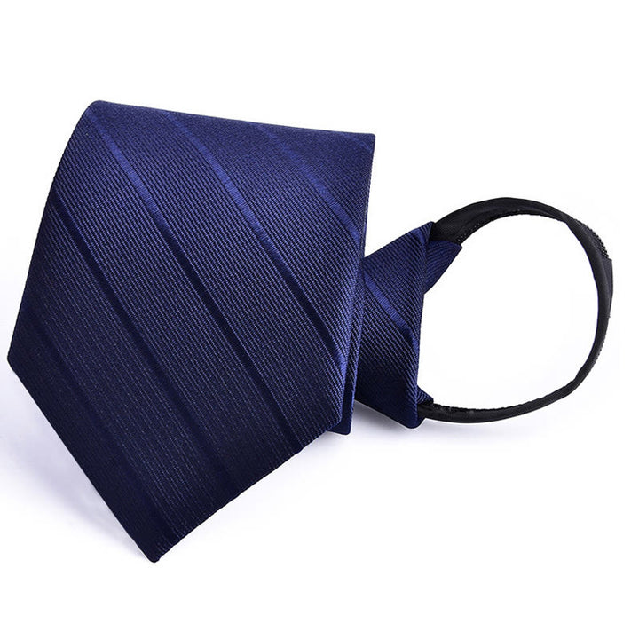 Ensemble cravate, pince à cravate et boutons de manchette en grès bleu de luxe pour homme - Style n° 13 - image 15