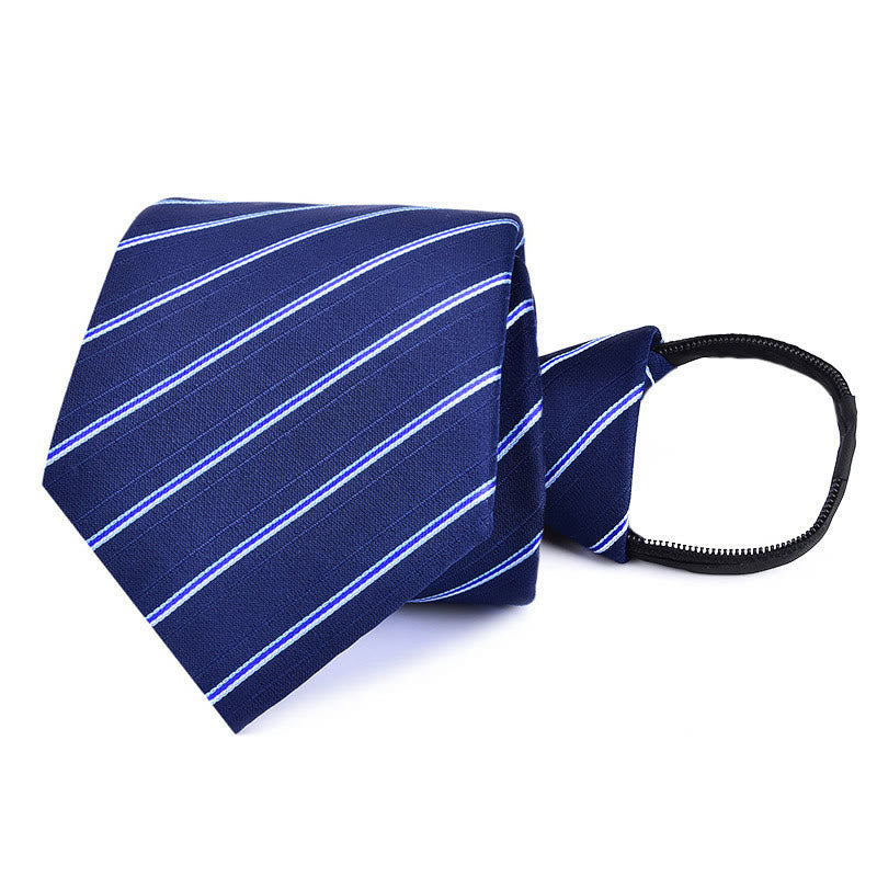 Ensemble cravate, pince à cravate et boutons de manchette en grès bleu de luxe pour homme - Style n° 7 - image 9