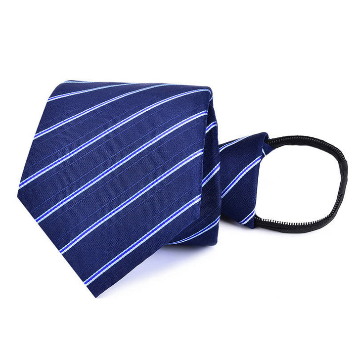 Ensemble cravate, pince à cravate et boutons de manchette en grès bleu de luxe pour homme - Style n° 7 - image 9