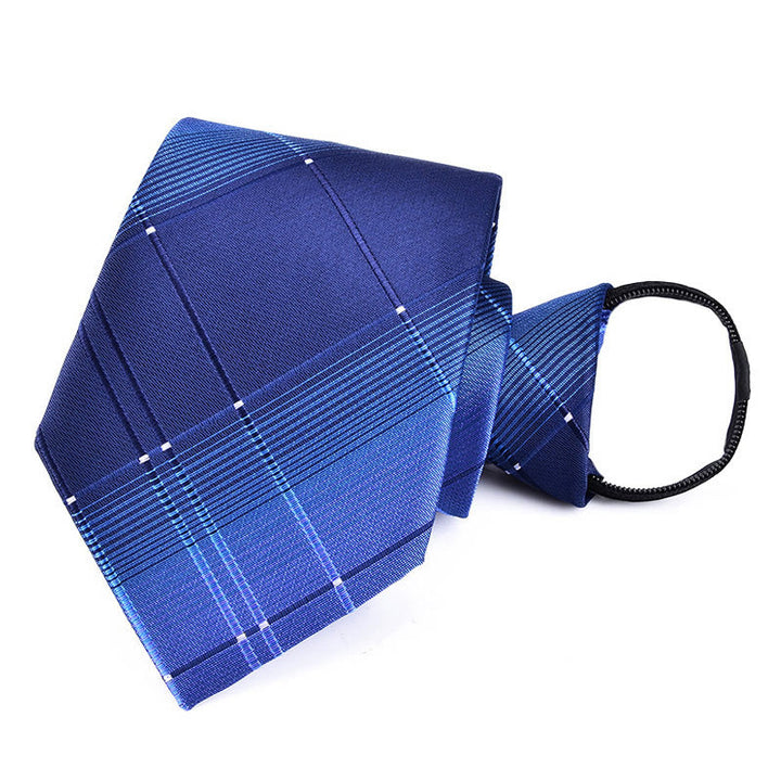 Ensemble cravate, pince à cravate et boutons de manchette en grès bleu de luxe pour homme - Style n° 9 - image 11